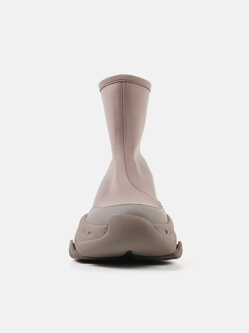 VROOMS-UA	 バックジップスニーカーブーツ  GY (heel5.0)