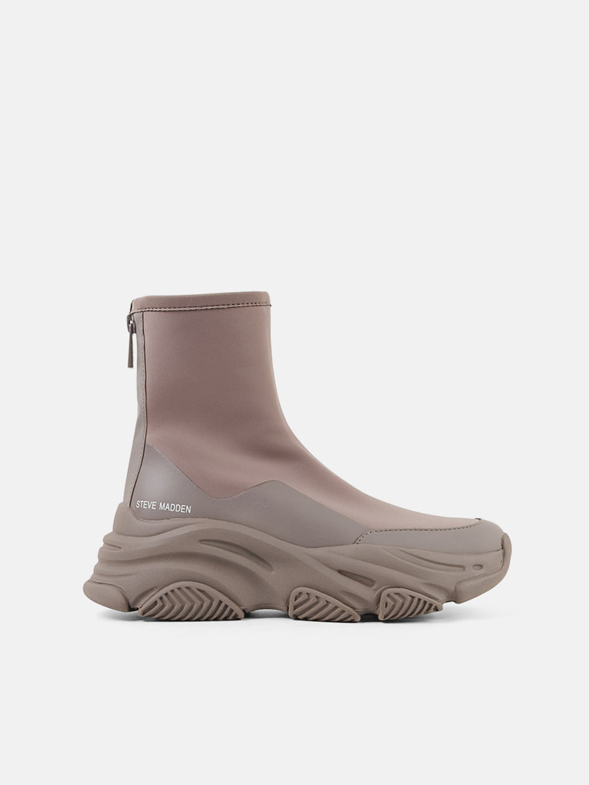 VROOMS-UA	 バックジップスニーカーブーツ  GY (heel5.0)