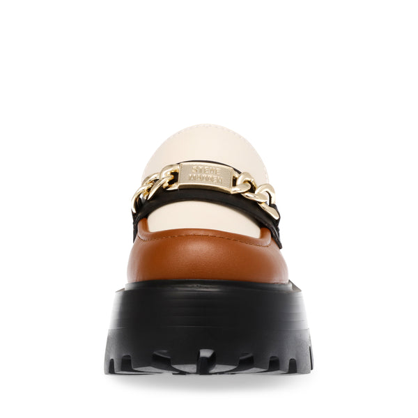 MOTORIDE 厚底チェーンローファー COGNAC LEATHER – Steve Madden Japan