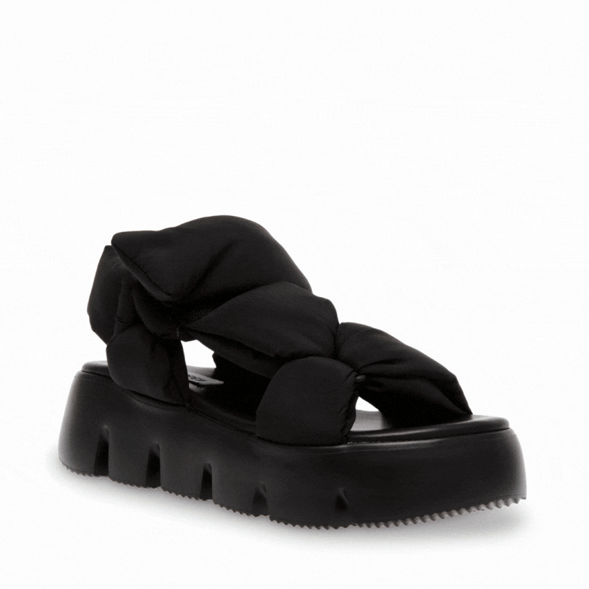BONKERS クッションベルトサンダル BLACK　(heel5.0)