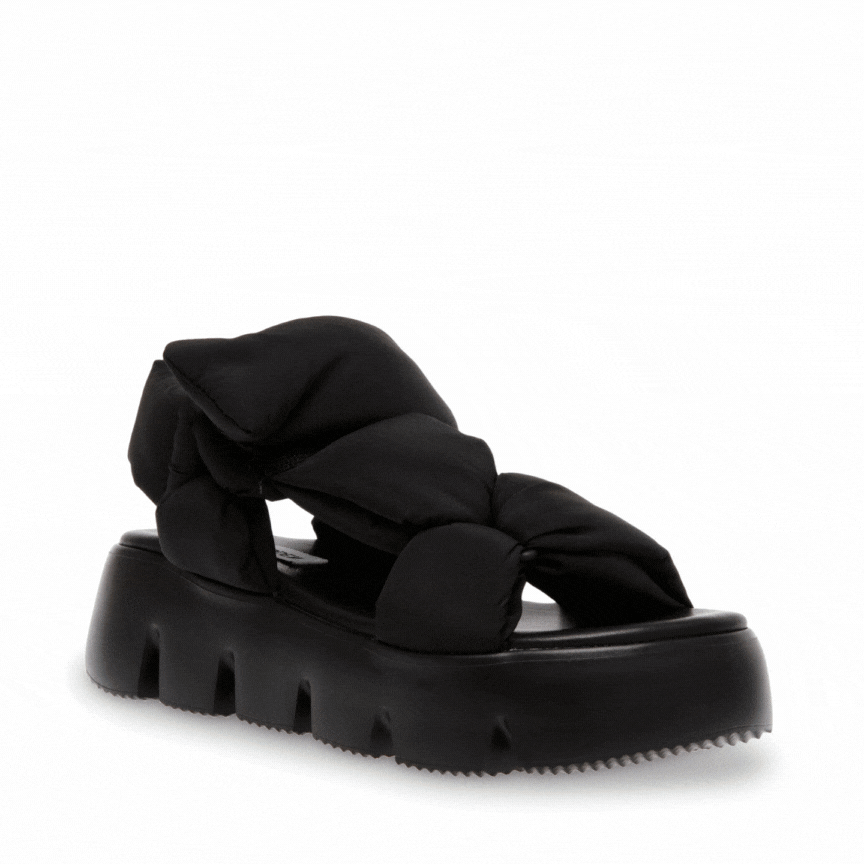 BONKERS クッションベルトサンダル BLACK　(heel5.0)
