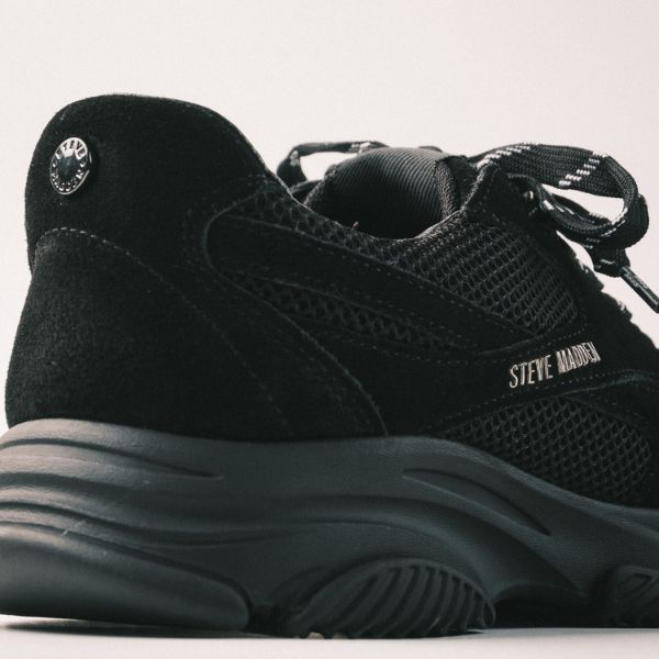 FRONT ROW-XA　メッシュコンビローカットスニーカー　BLK/BLK　(heel4.0) - view 3