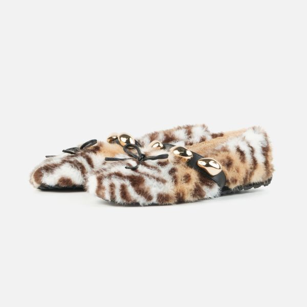 TOASTED-XA　スタッズバックルファーモカシン　TAN/WH　(heel-) - view 2