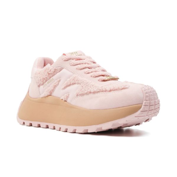 【予約販売！先着でクマチャーム付き】SUPERCAMPO-F スエードファー厚底スニーカー　BLUSH/LEAT	　　(heel6.0）※９月下旬お届け予定 (コピー)