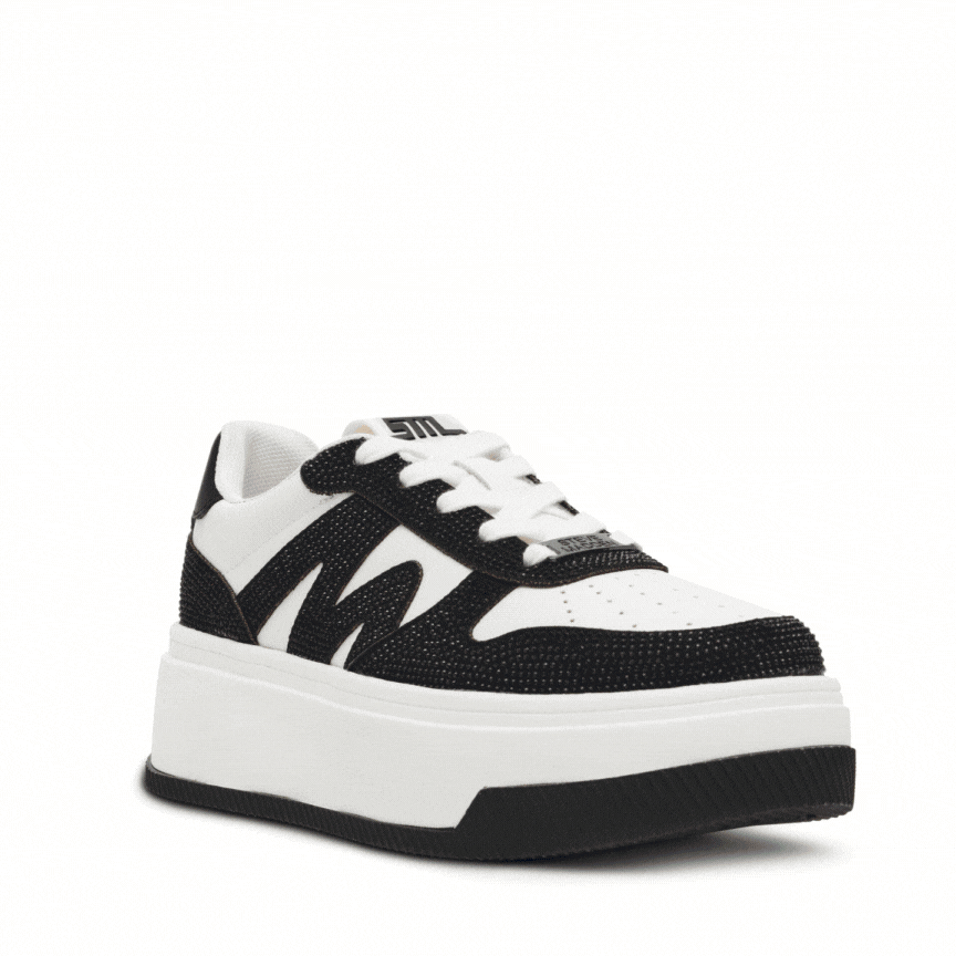 DYNAMO-R-VA　スワロディテール厚底スニーカー　BLK/WH　(heel6.0)