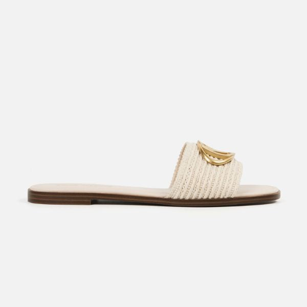 KORA 2.0-XS オーバルロゴモチーフフラットサンダル BONE (Heel1.5) - view 5