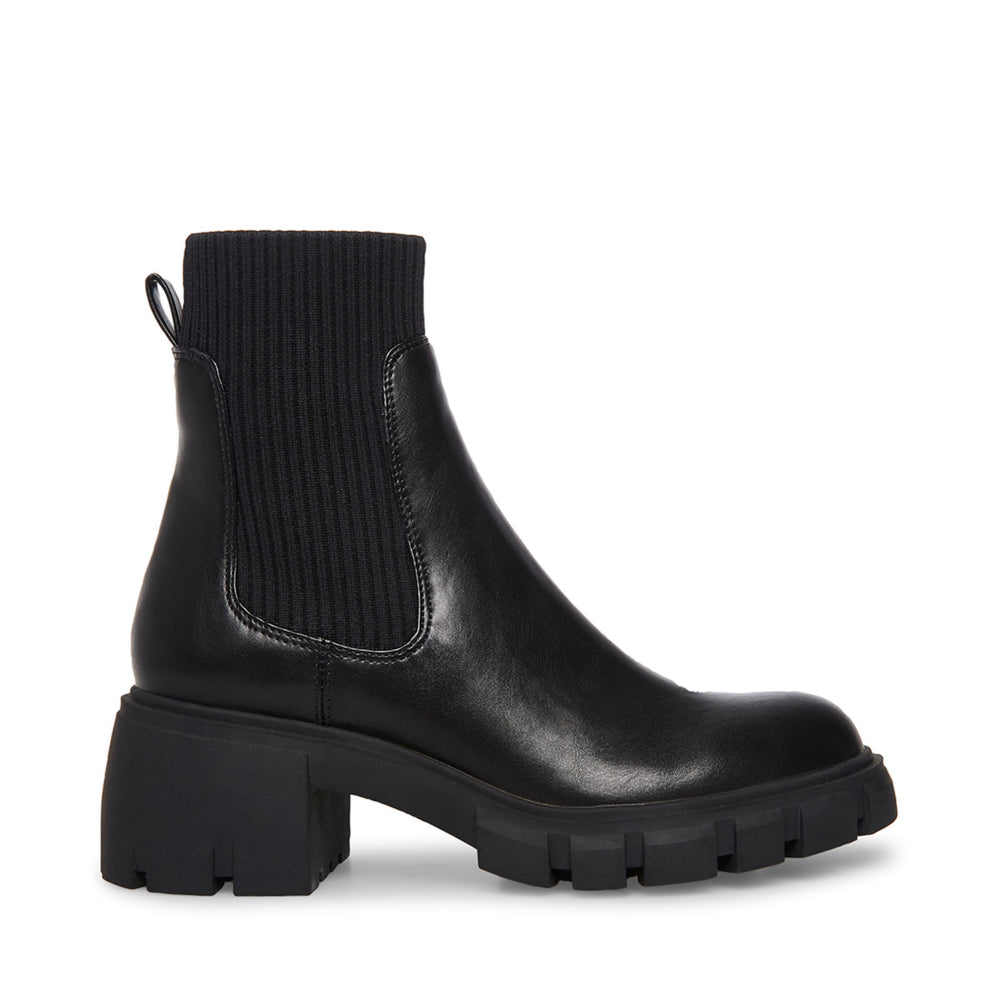 【予約販売】HUTCH 厚底サイドゴアブーツ BLACK　１１月上旬ごろお届け　(heel6.0)