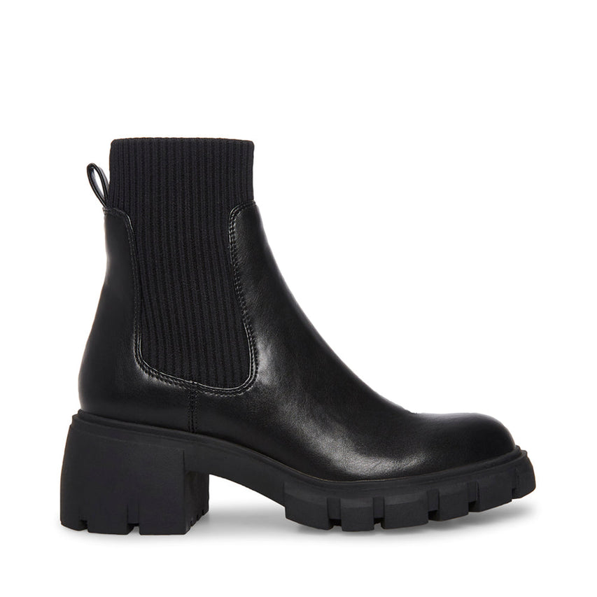 【予約販売】HUTCH 厚底サイドゴアブーツ BLACK　１１月上旬ごろお届け　(heel6.0)