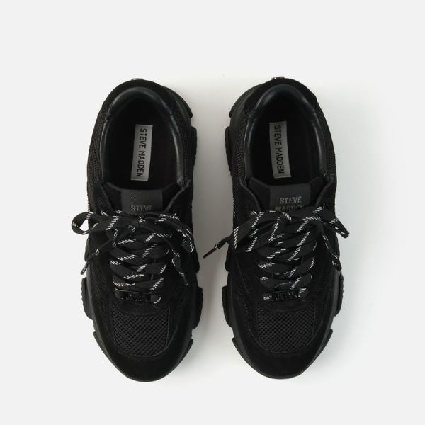 FRONT ROW-XA　メッシュコンビローカットスニーカー　BLK/BLK　(heel4.0) - view 4