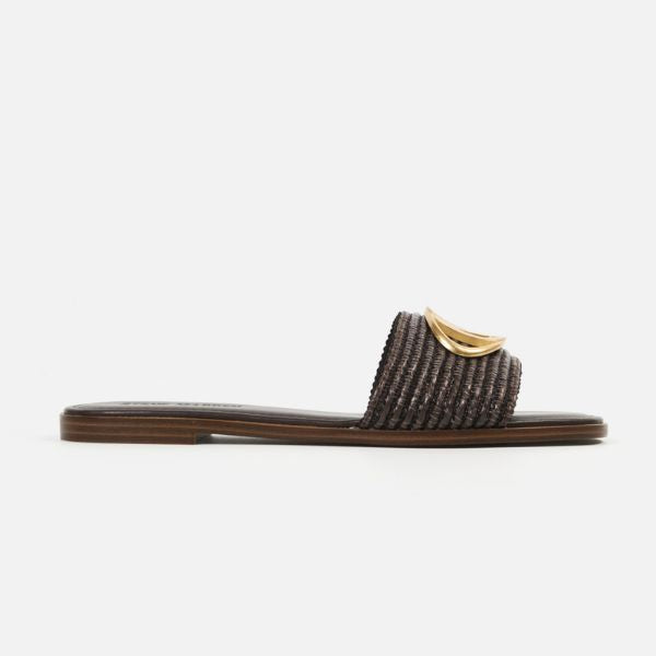 KORA 2.0-XS オーバルロゴモチーフフラットサンダル BR (Heel1.5) - view 5