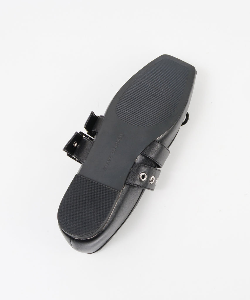 CEARA-XS　ダブルベルトメリージェーンパンプス　BLK/LEAT　(heel1.0)