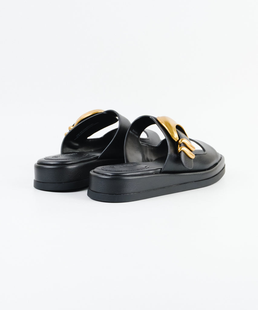 BAY-RIDGE-XS　フラットサンダル　BLK　(heel3.0)