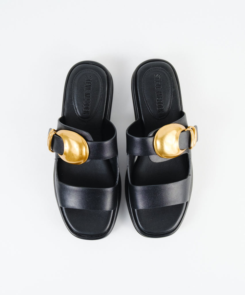 BAY-RIDGE-XS　フラットサンダル　BLK　(heel3.0)