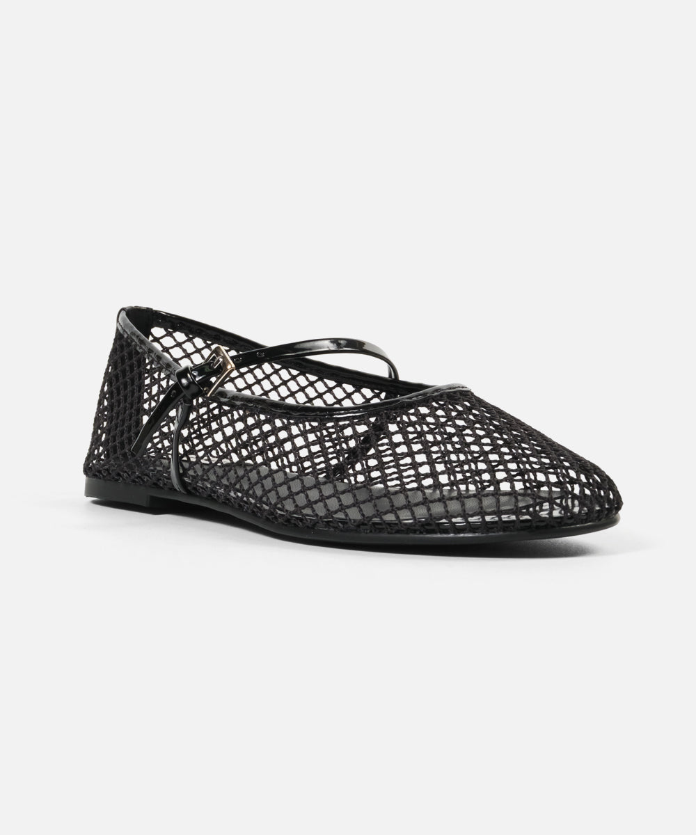 MAGS-XS メッシュフラットパンプス　BLK
