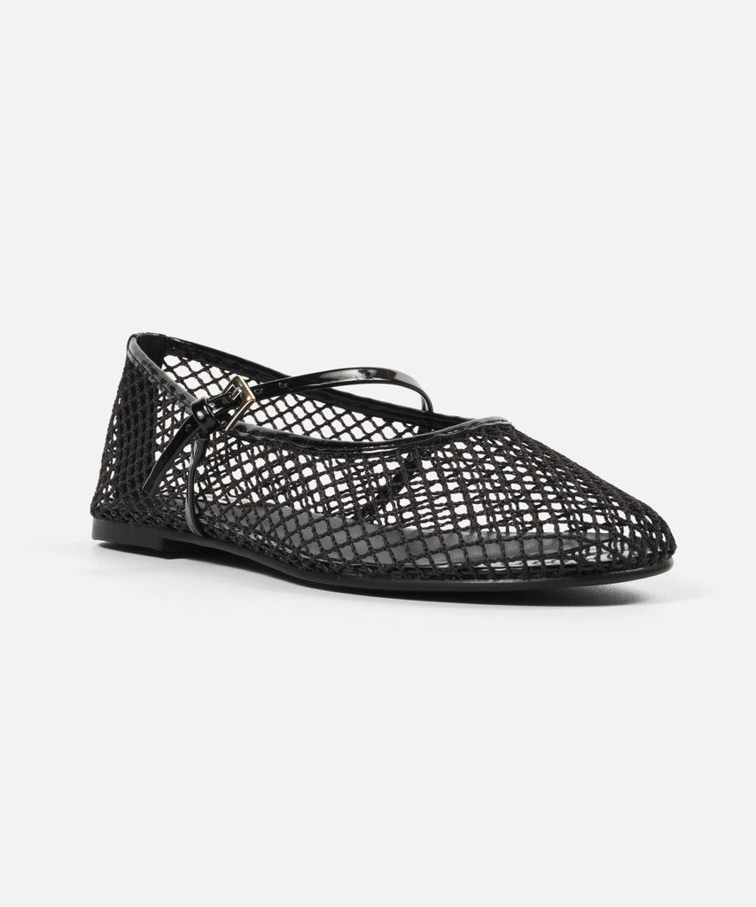 MAGS-XS メッシュフラットパンプス　BLK