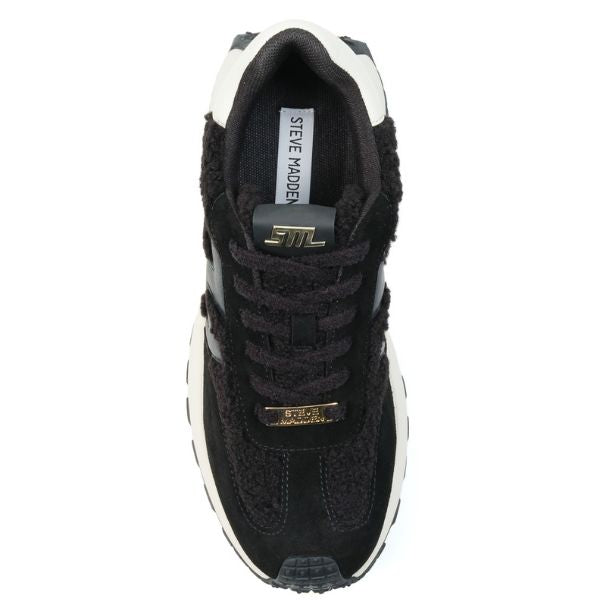 【予約販売！先着でクマチャーム付き】SUPERCAMPO-F スエードファー厚底スニーカー　BLK/LEAT	　　(heel6.0）※９月下旬お届け予定 (コピー) (コピー) - view 4