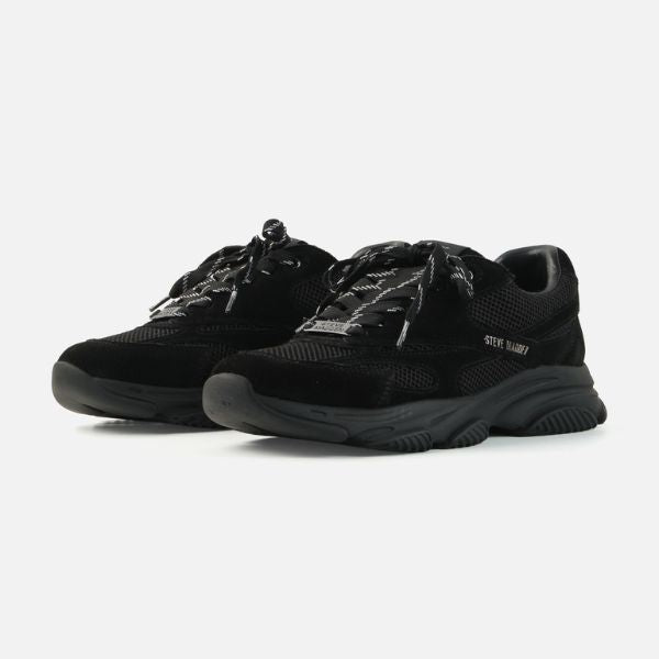 FRONT ROW-XA　メッシュコンビローカットスニーカー　BLK/BLK　(heel4.0)