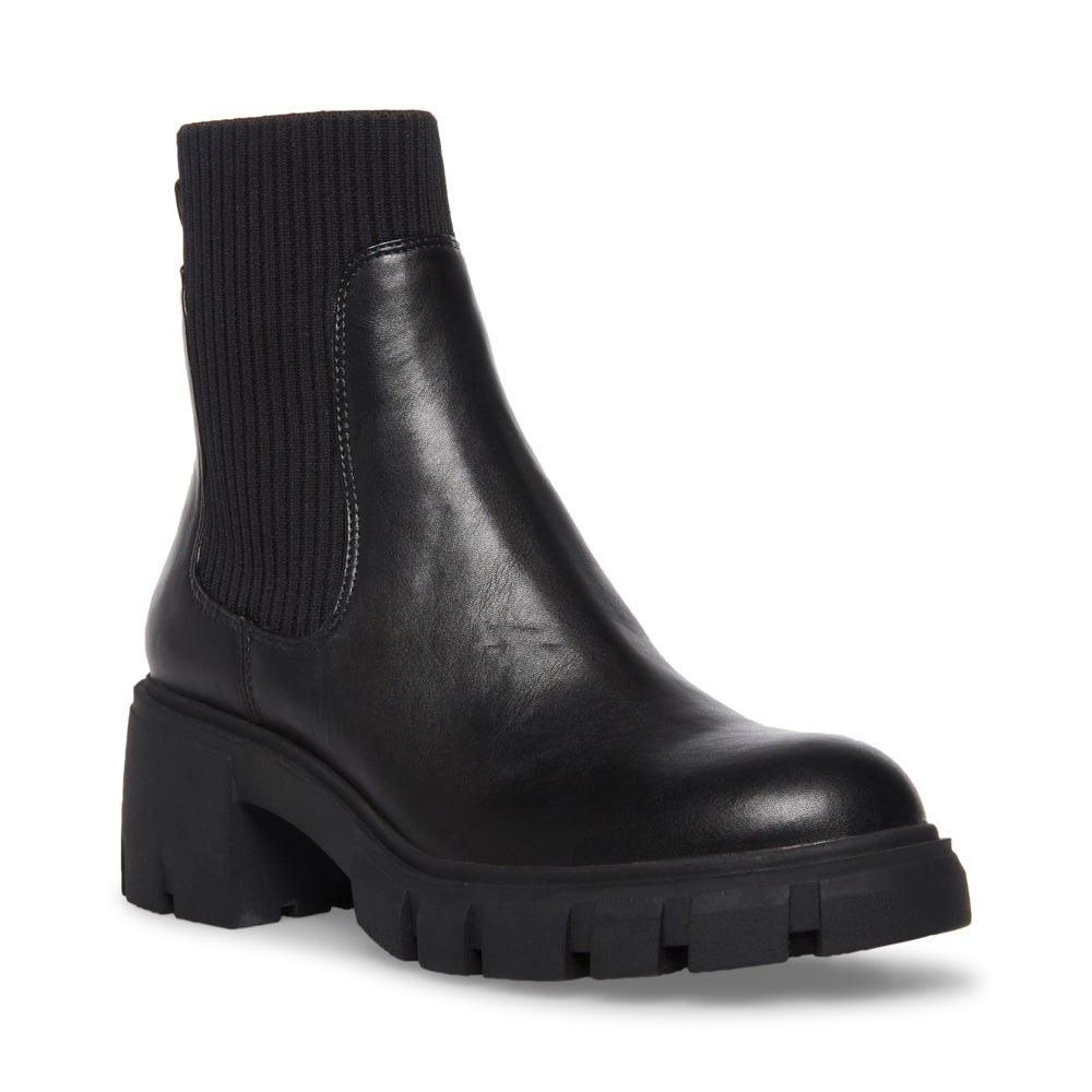 【予約販売】HUTCH 厚底サイドゴアブーツ BLACK　１１月上旬ごろお届け　(heel6.0)