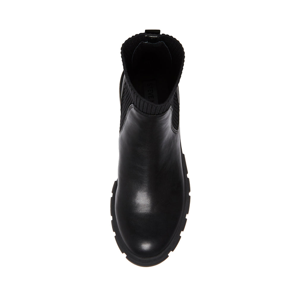 【予約販売】HUTCH 厚底サイドゴアブーツ BLACK　１１月上旬ごろお届け　(heel6.0)