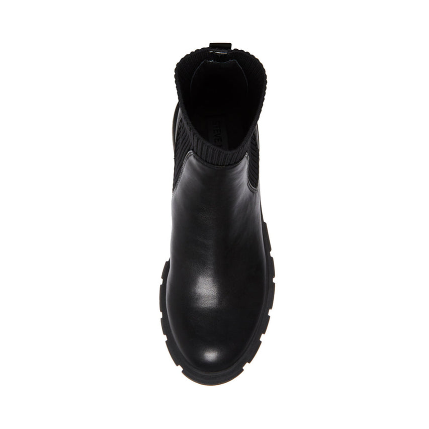 【予約販売】HUTCH 厚底サイドゴアブーツ BLACK　１１月上旬ごろお届け　(heel6.0)