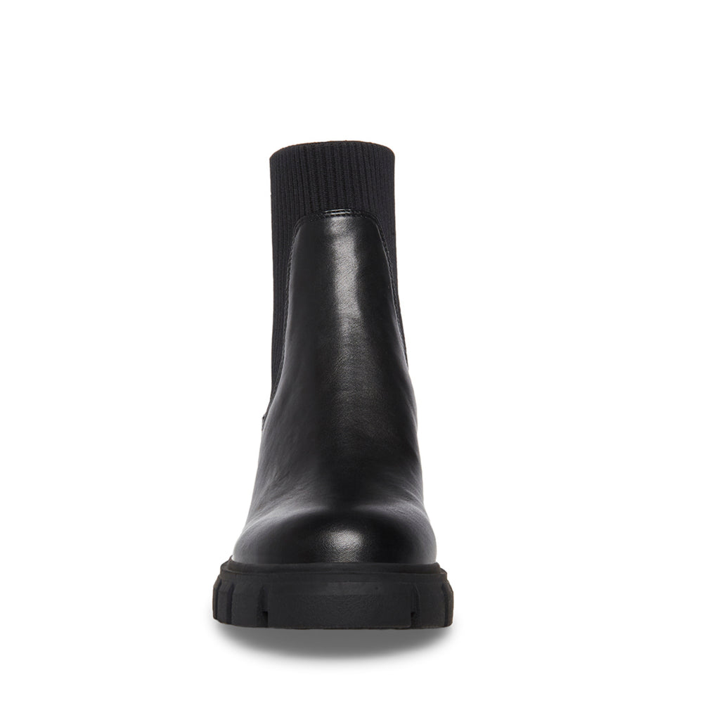 【予約販売】HUTCH 厚底サイドゴアブーツ BLACK　１１月上旬ごろお届け　(heel6.0)