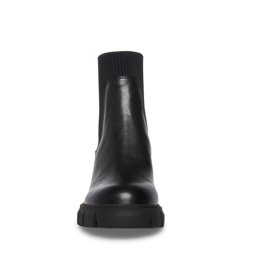 【予約販売】HUTCH 厚底サイドゴアブーツ BLACK　１１月上旬ごろお届け　(heel6.0)