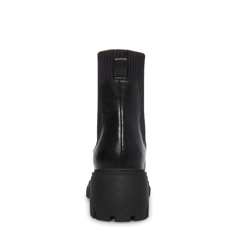 【予約販売】HUTCH 厚底サイドゴアブーツ BLACK　１１月上旬ごろお届け　(heel6.0)
