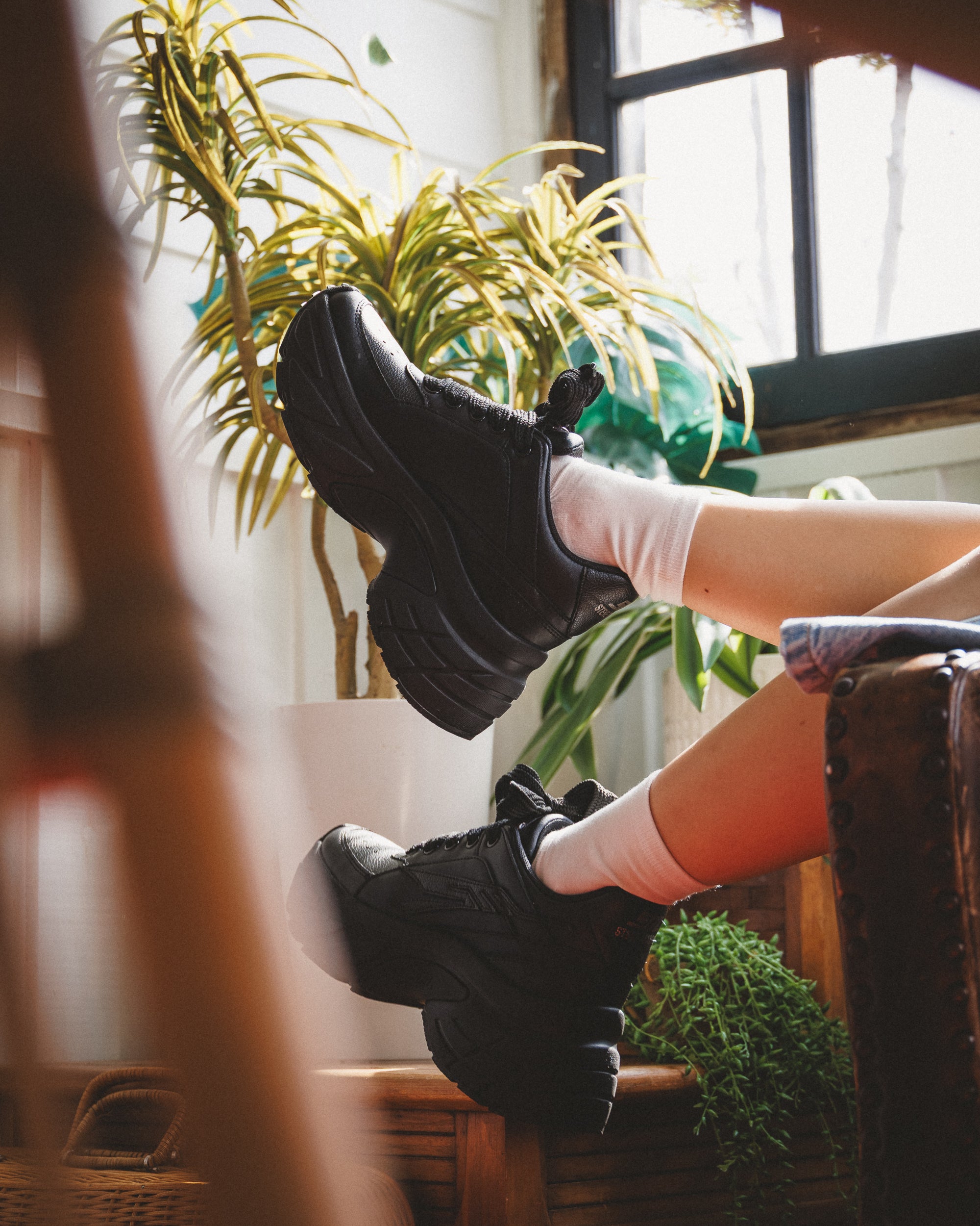 BIONIC2-VS　厚底ボリュームソールスニーカー　BLK　(heel7.0)