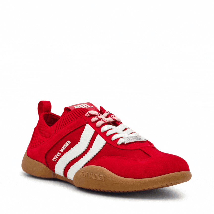 BISCOTTI-XS　フレアスニーカー　RED/WH　(HEEL2.5)