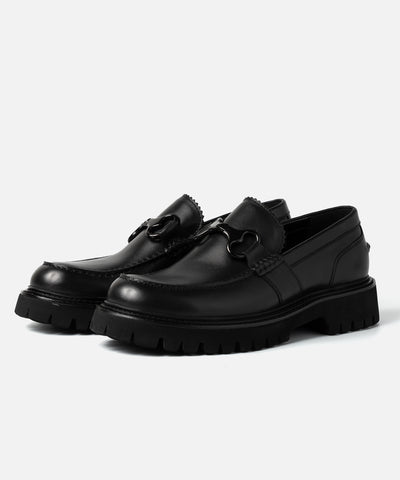 STEVE MADDEN GUSTAVO タンクソールビットローファー　BLCK LEATHER ローファー メンズ　全商品