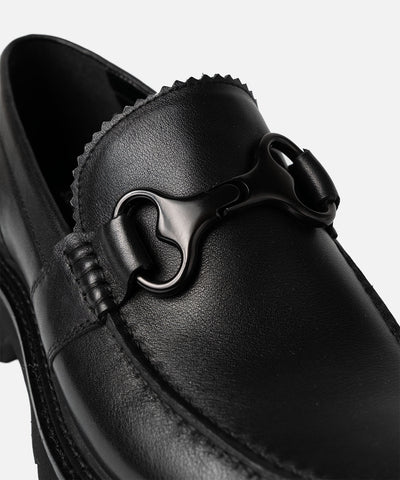 GUSTAVO タンクソールビットローファー　BLCK LEATHER