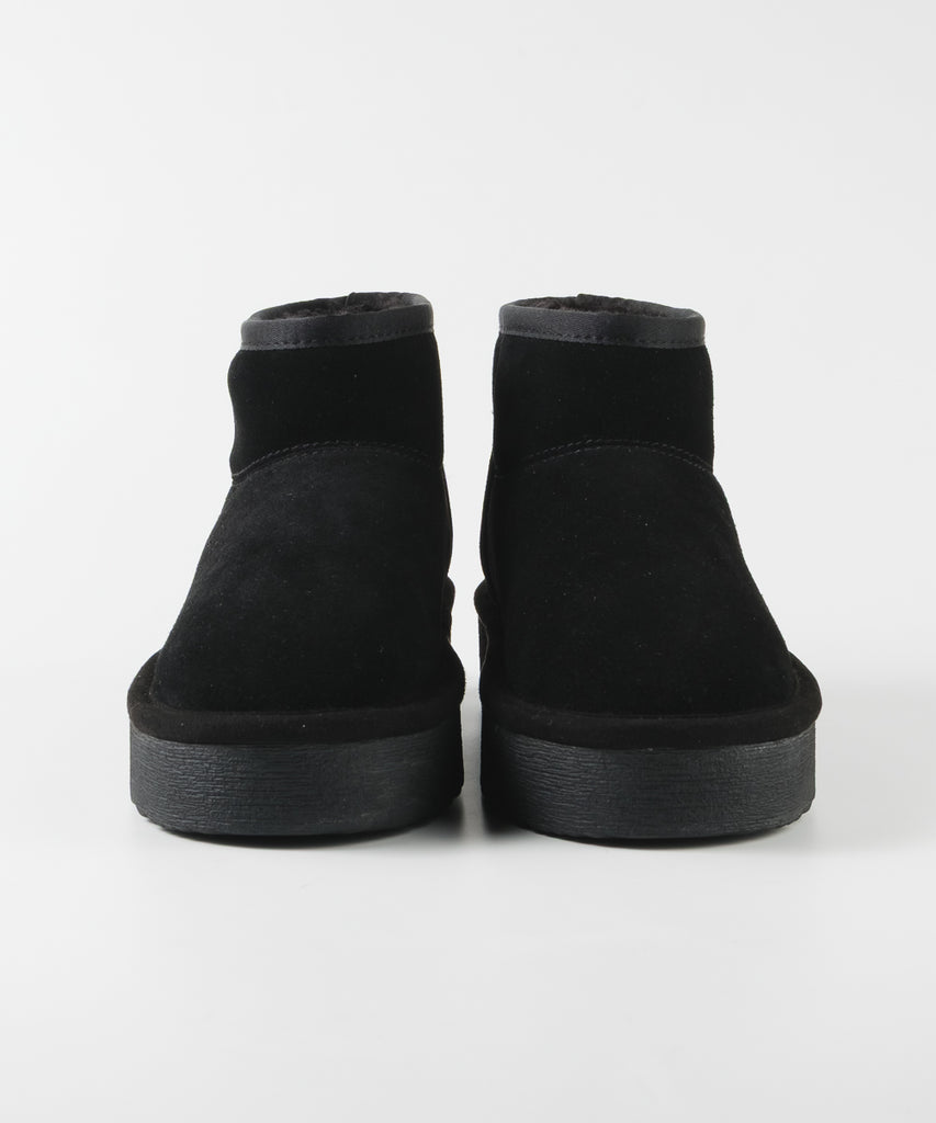 【予約販売】COMFY-VA　 ボアショートブーツ　BLK/ｽｴｰﾄﾞ　１１月上旬ごろお届け　(heel4.0)