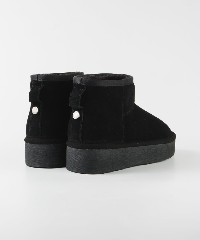 【予約販売】COMFY-VA　 ボアショートブーツ　BLK/ｽｴｰﾄﾞ　１１月上旬ごろお届け　(heel4.0)