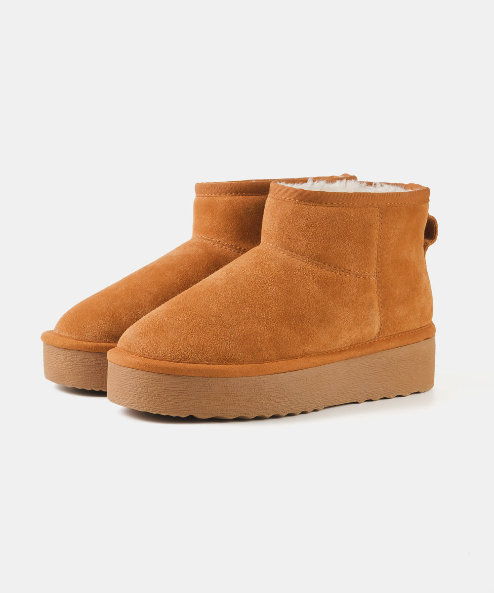 【予約販売】COMFY-VA　 ボアショートブーツ　CHSTNU　１１月上旬ごろお届け　(heel4.0)