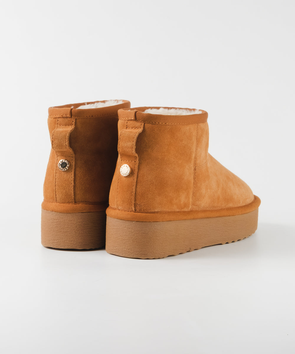 【予約販売】COMFY-VA　 ボアショートブーツ　CHSTNU　１１月上旬ごろお届け　(heel4.0)