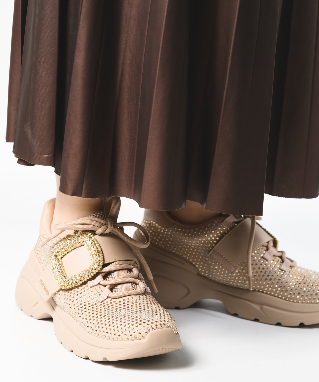 ECLIPSE-UA ベルト付ラインストーンスニーカー BLUSH　(heel5.4) - view 2