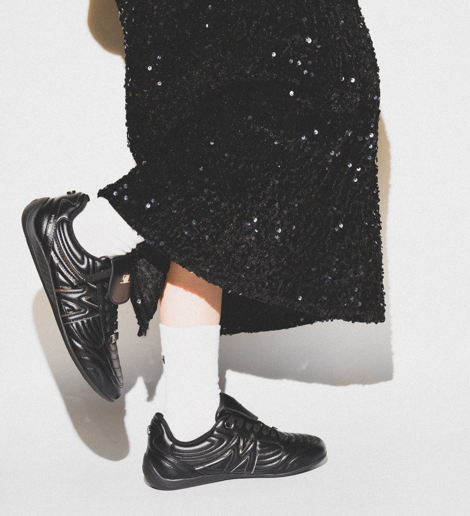 FREEKICK  BLK/SV　ローカットスニーカー　(heel2.0)