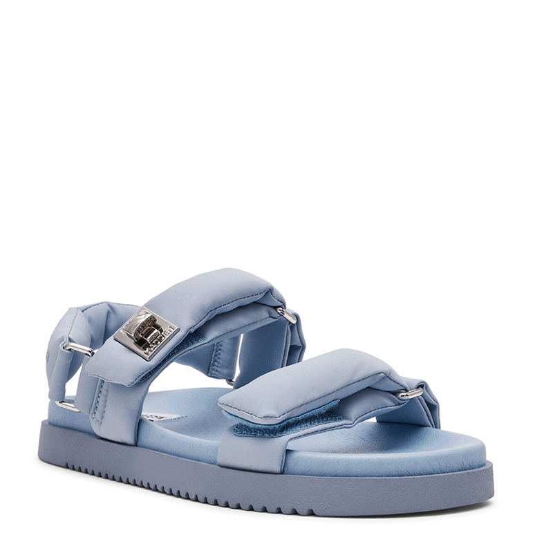 MONAT-XS ストラップ付パフィーサンダル BLU　(heel3.5)
