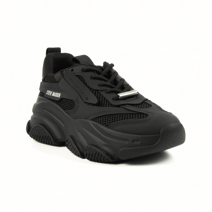POSSESSION ボリュームソールスニーカー BLACK　(heel6.0)