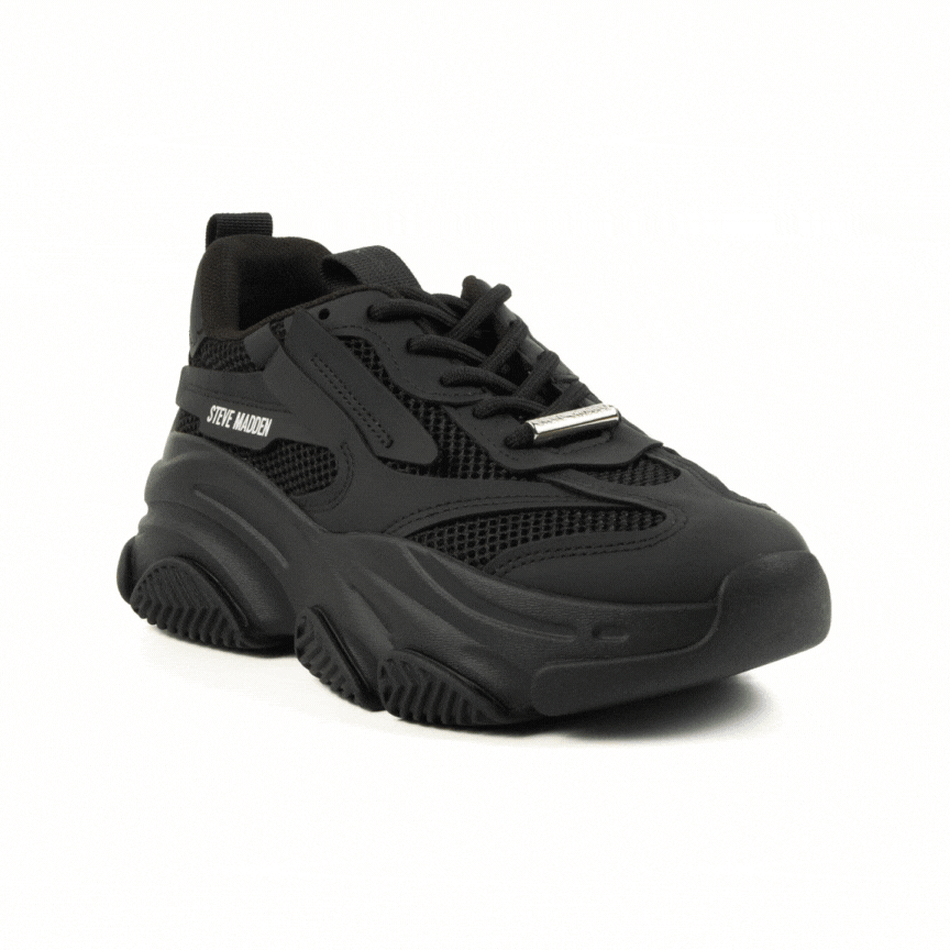 POSSESSION ボリュームソールスニーカー BLACK　(heel6.0)