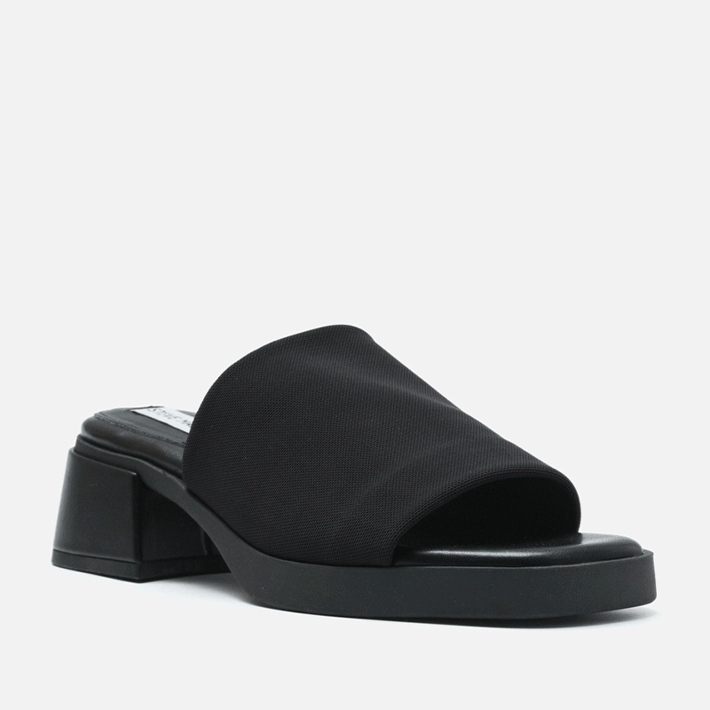 SLIDESTER-XS　ボリュームソールワンバンドサンダル　BLK　(heel6.0)