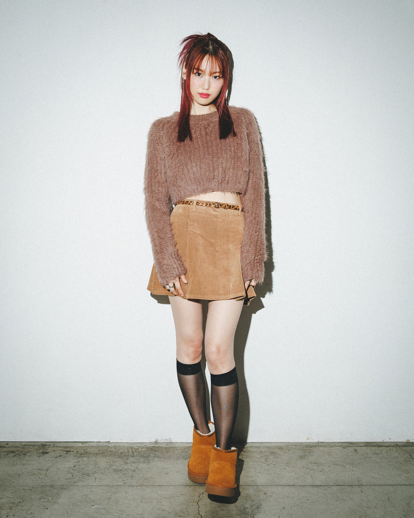 COMFY-VA　 ボアショートブーツ　CHSTNU　　(heel4.0)