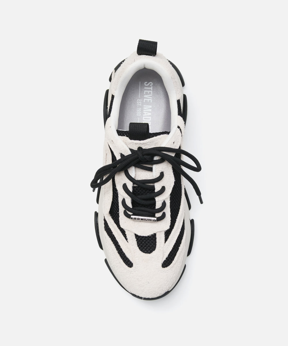 POSSES-H-XS　ウェーブボリュームソールスニーカー　WH/MLT　(heel6.0)