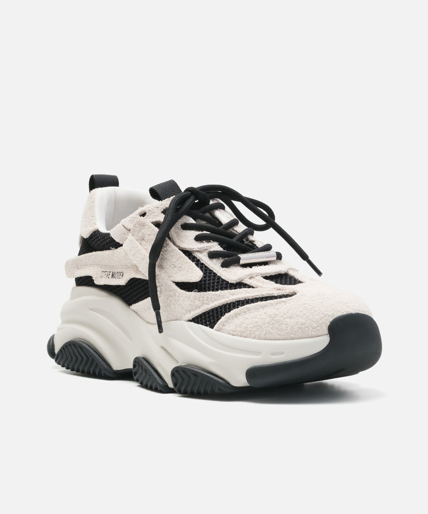 POSSES-H-XS　ウェーブボリュームソールスニーカー　WH/MLT　(heel6.0)