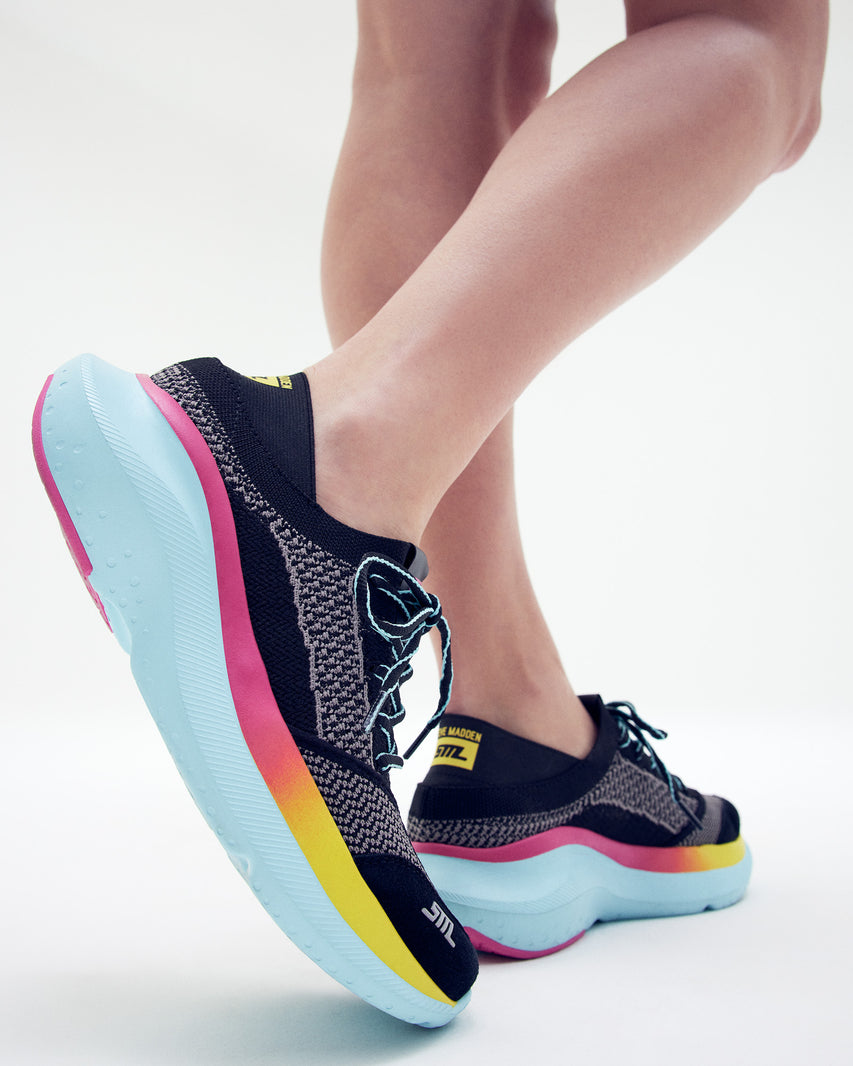 ELEVATE3-UA ストレッチニットスニーカー BLACK/MULT　(heel6.5) - view 2