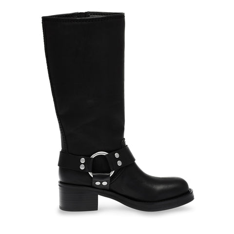 STEVE MADDEN EASTERN  バイカーブーツ　BLACK ブーツ レディース　ブーツ