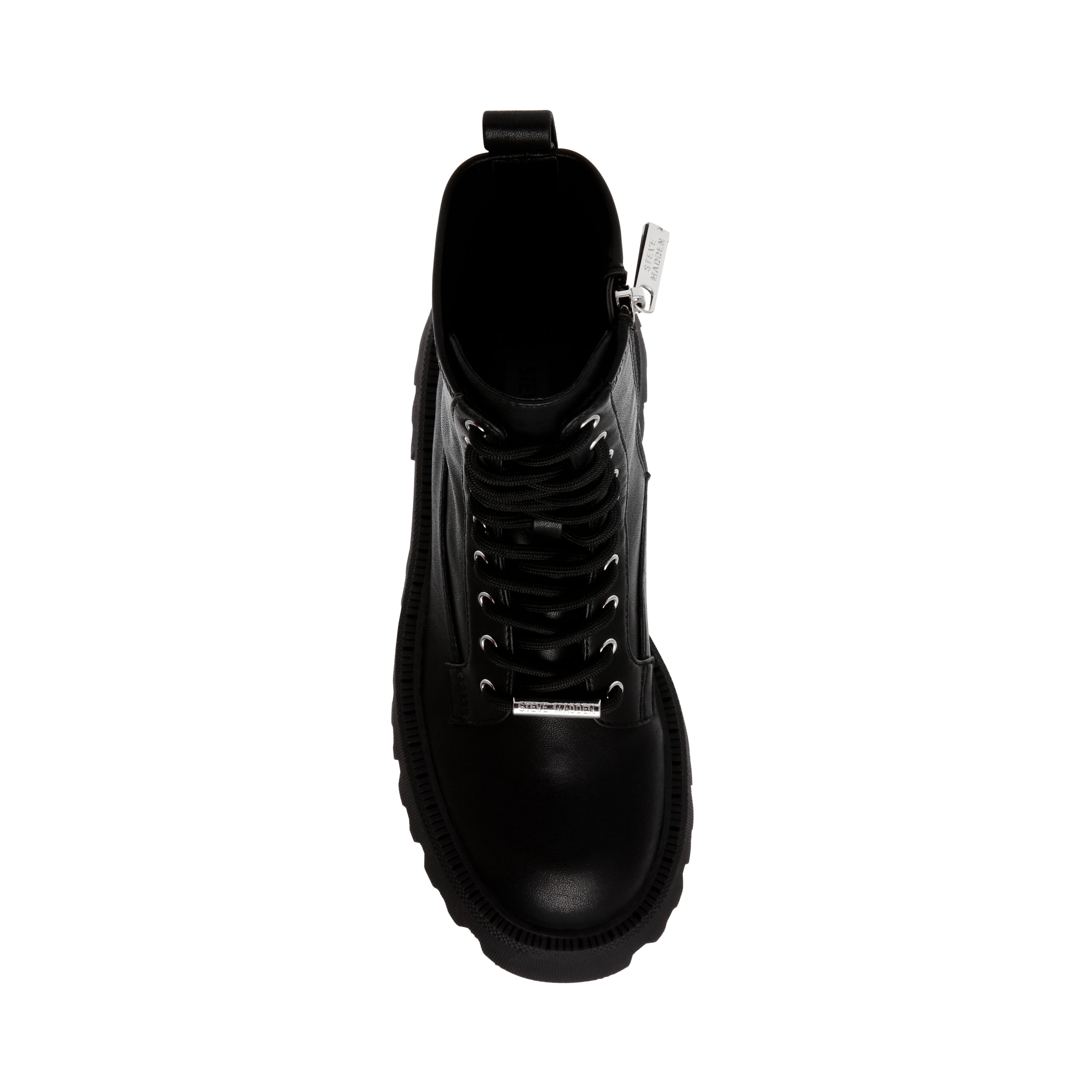 OVER-RIDE 厚底レースアップブーツ　BLACK