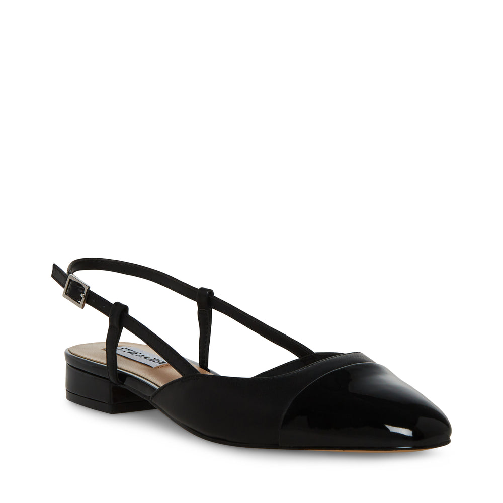 STEVE MADDEN BELINDA-UA レザーフラットミュール BLACK ミュール レディース　 ローファー