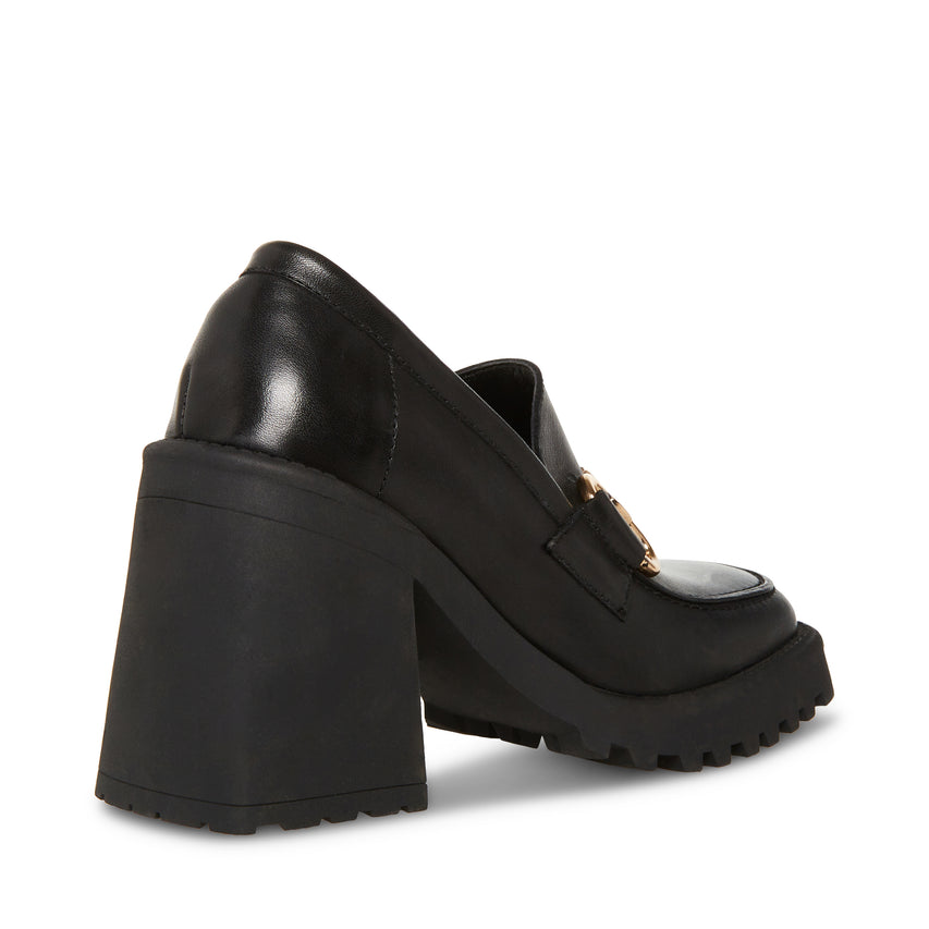 UPTOWNGRL チャンキーヒールビットローファー BLACK ACTION