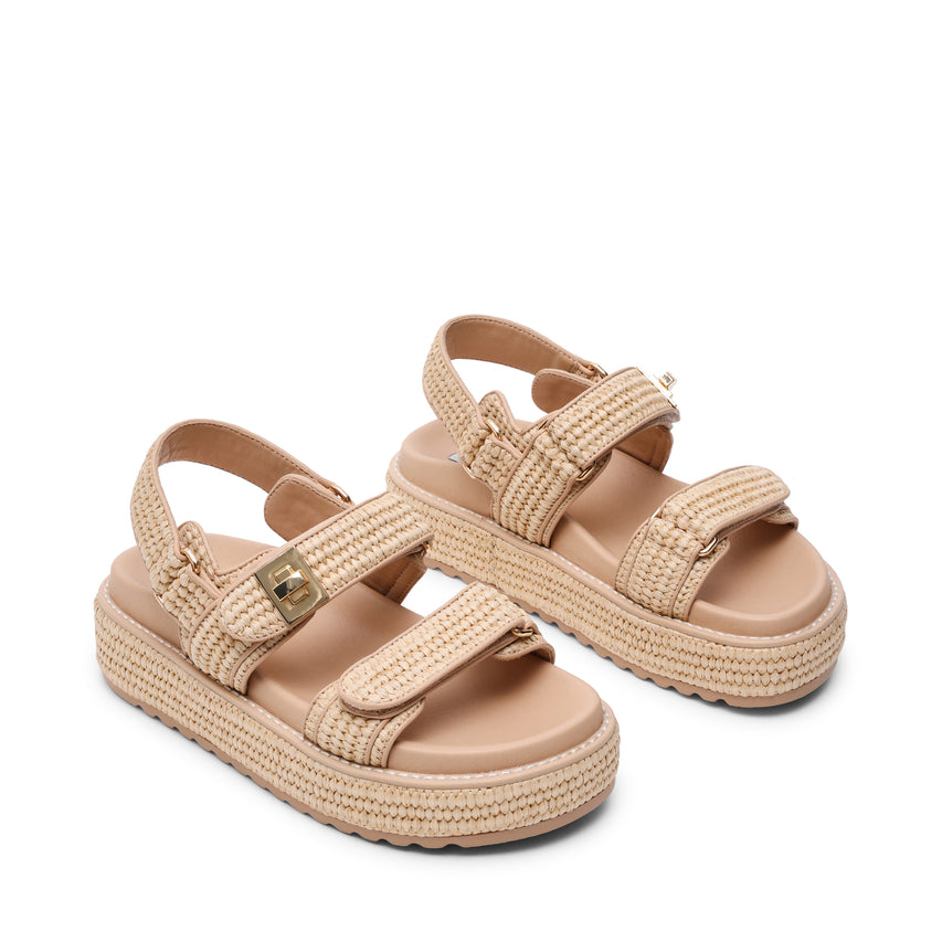 BIGMONA ダブルベルトラフィアサンダル NAT RAFFIA　(Heel4.0) - view 4